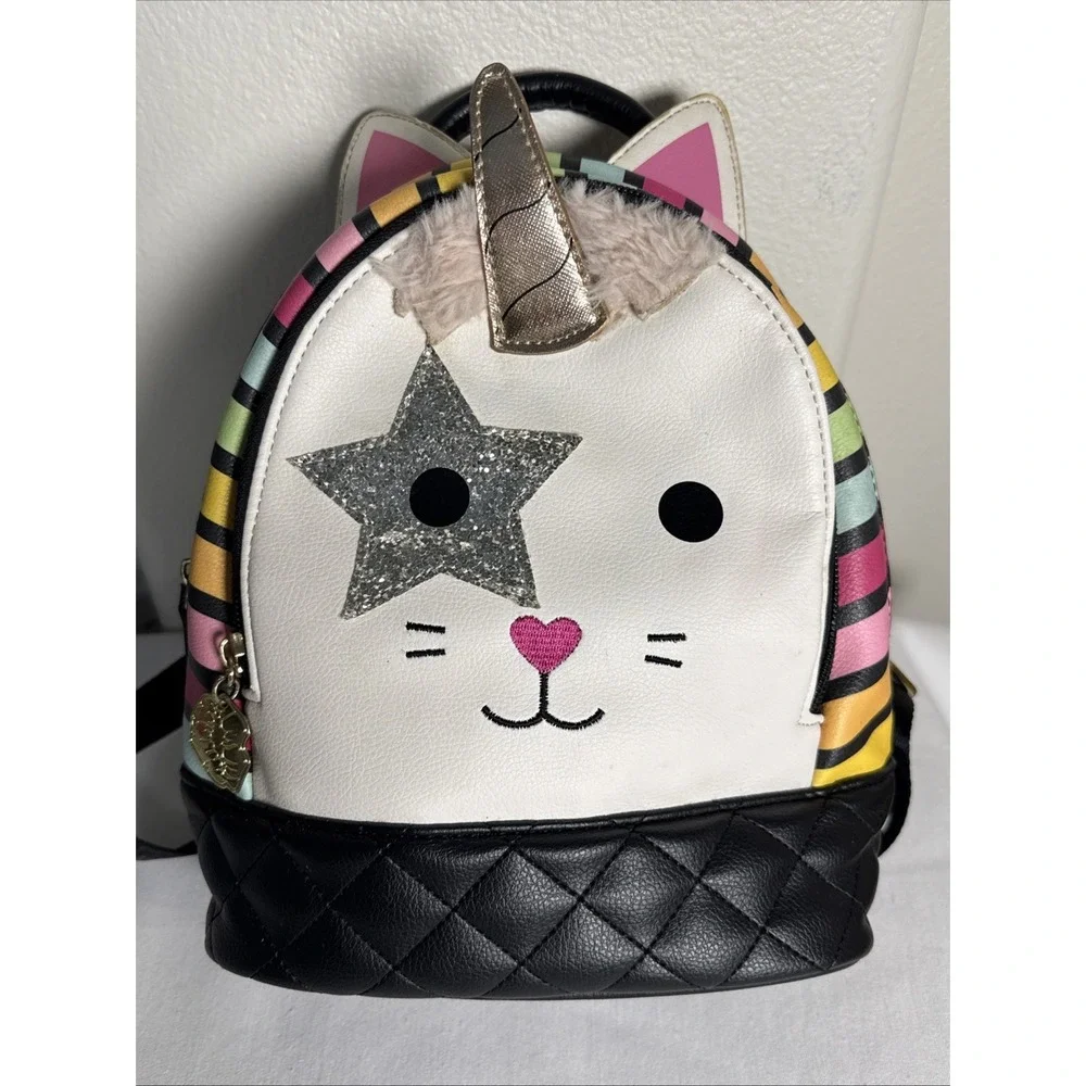 Betsey Johnson Unicorn Cat Mini Backpack‎ Luv Betsey Caticorn Glitter Star